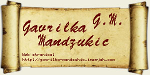 Gavrilka Mandžukić vizit kartica